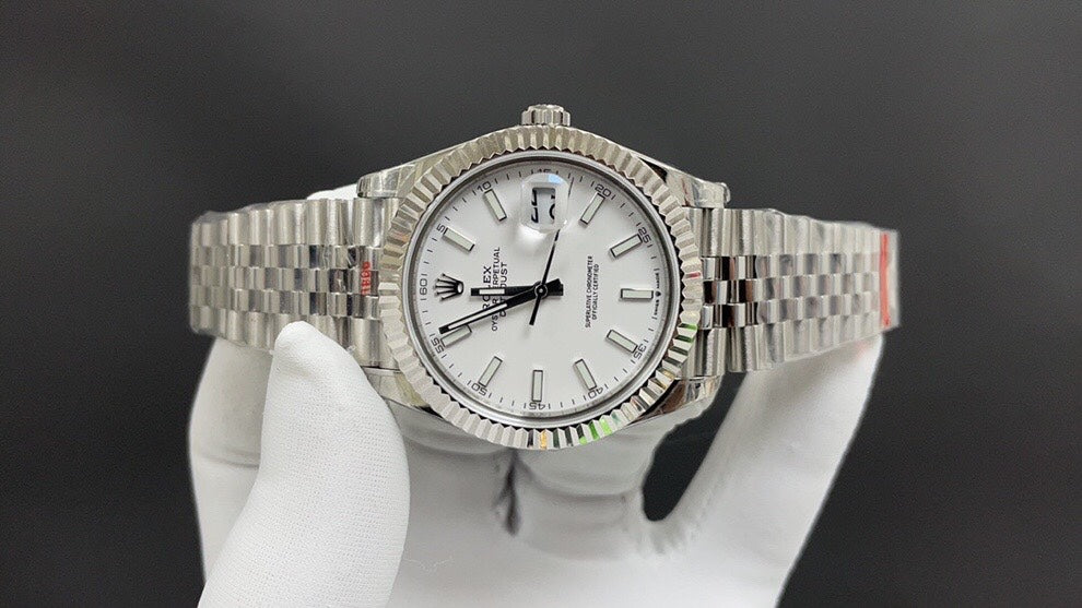 DATE-Steel and white gold-41mm Watch