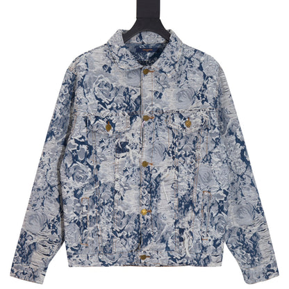 xh-rose print jacket