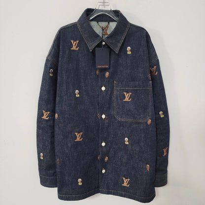 24fw denim jacket random pattern