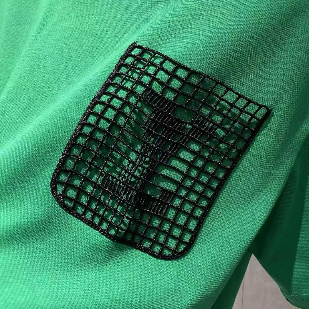 logo mesh pocket T-shirt