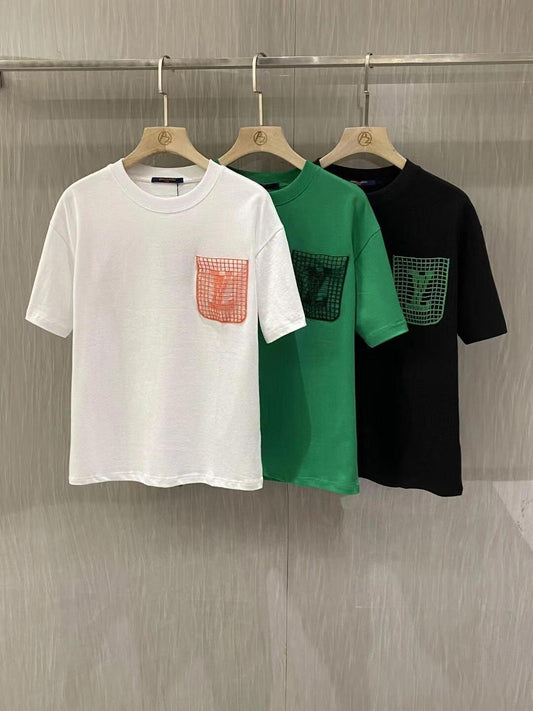 logo mesh pocket T-shirt