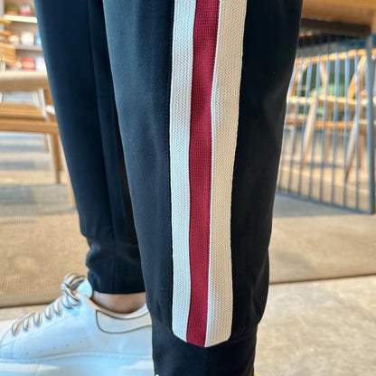 24SS Three vertical sports pattern pants