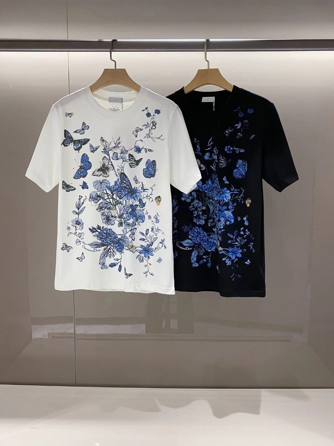 Midnight blue butterfly print T-shirt