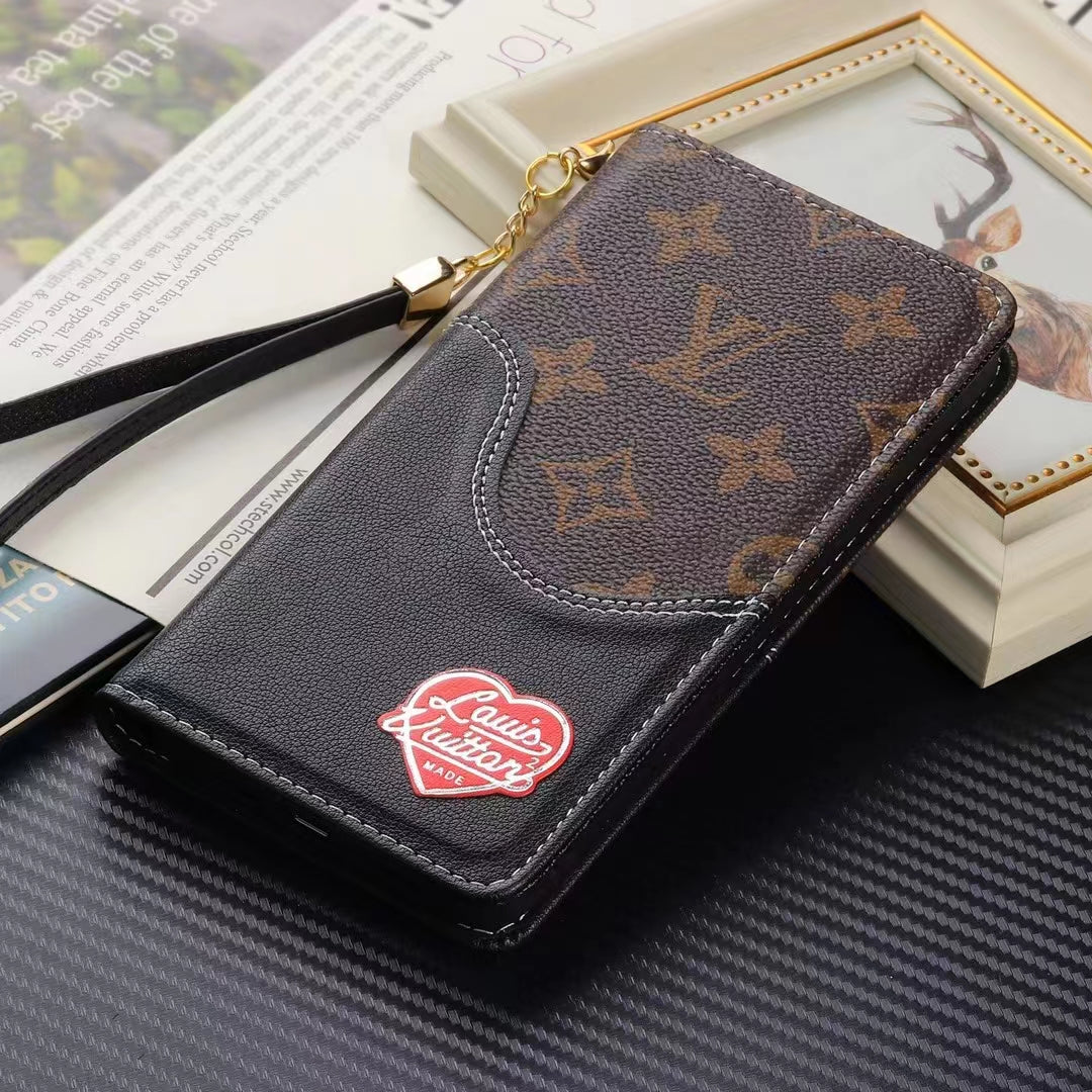 Luxury Denim Leather Wallet Card Holder Filp Case For iPhone