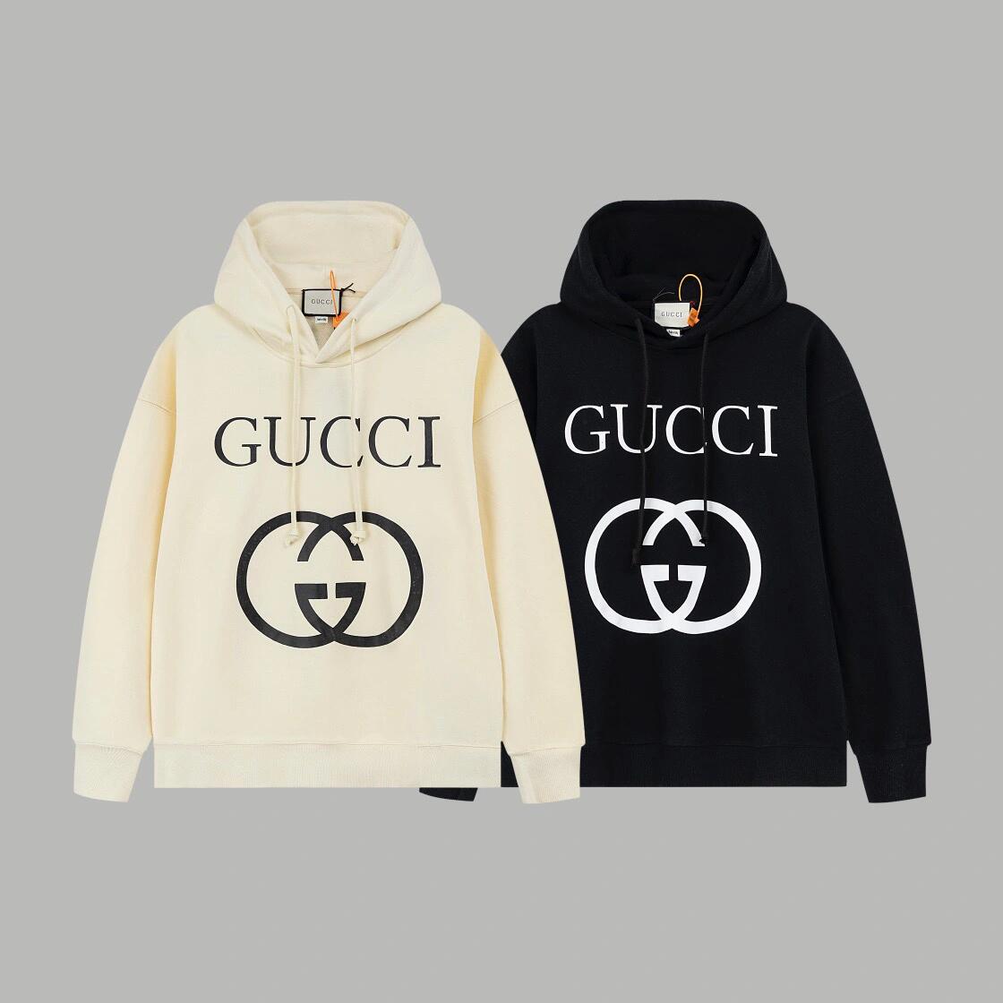 Double G two-color classic hooded sweatshirt