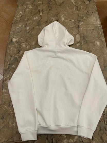 Pre-Fall Designer White Pearl Strap Hooded Sweatshirt