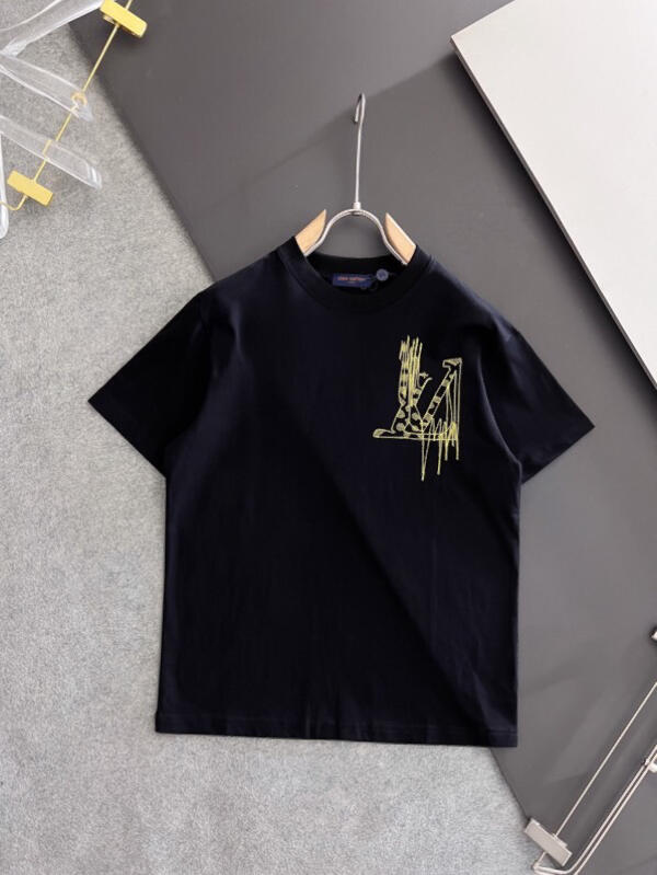 Gold brushed lettering T-shirt