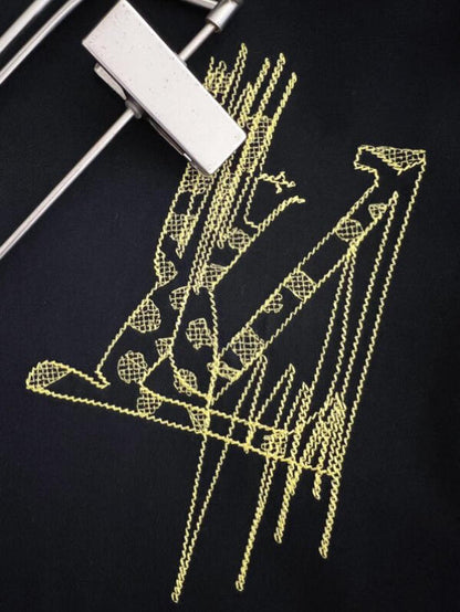 Gold brushed lettering T-shirt