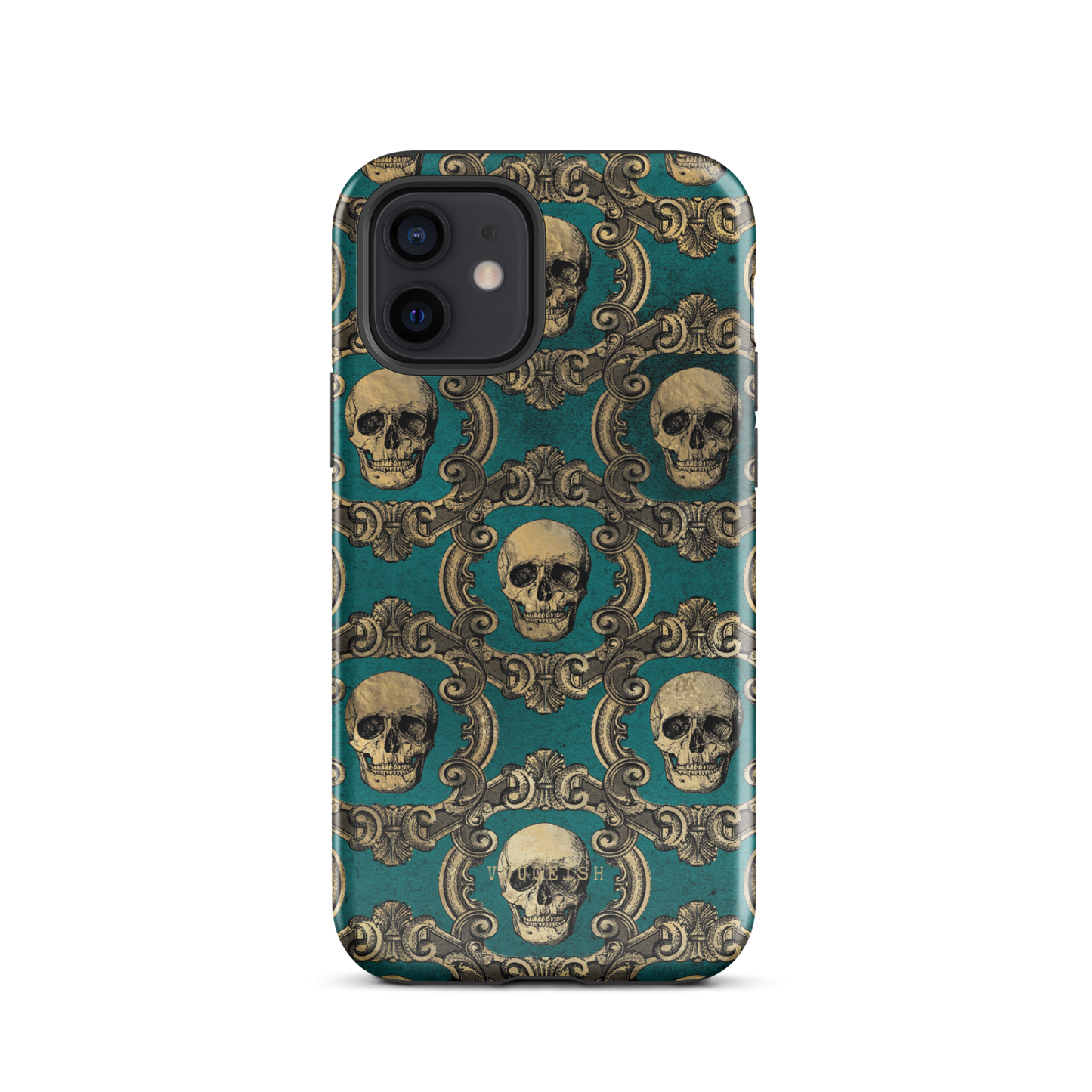 Golden Swirls and Skulls | Protective Phone Case