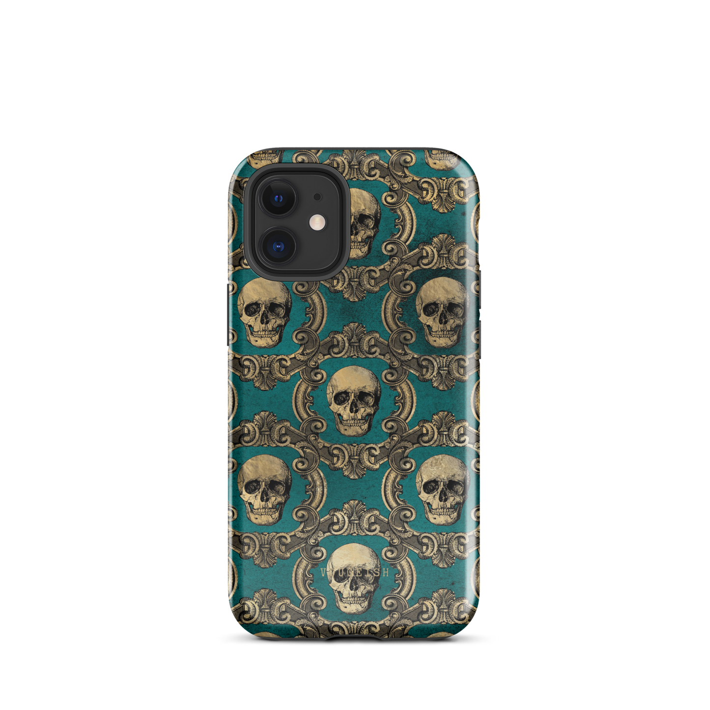 Golden Swirls and Skulls | Protective Phone Case