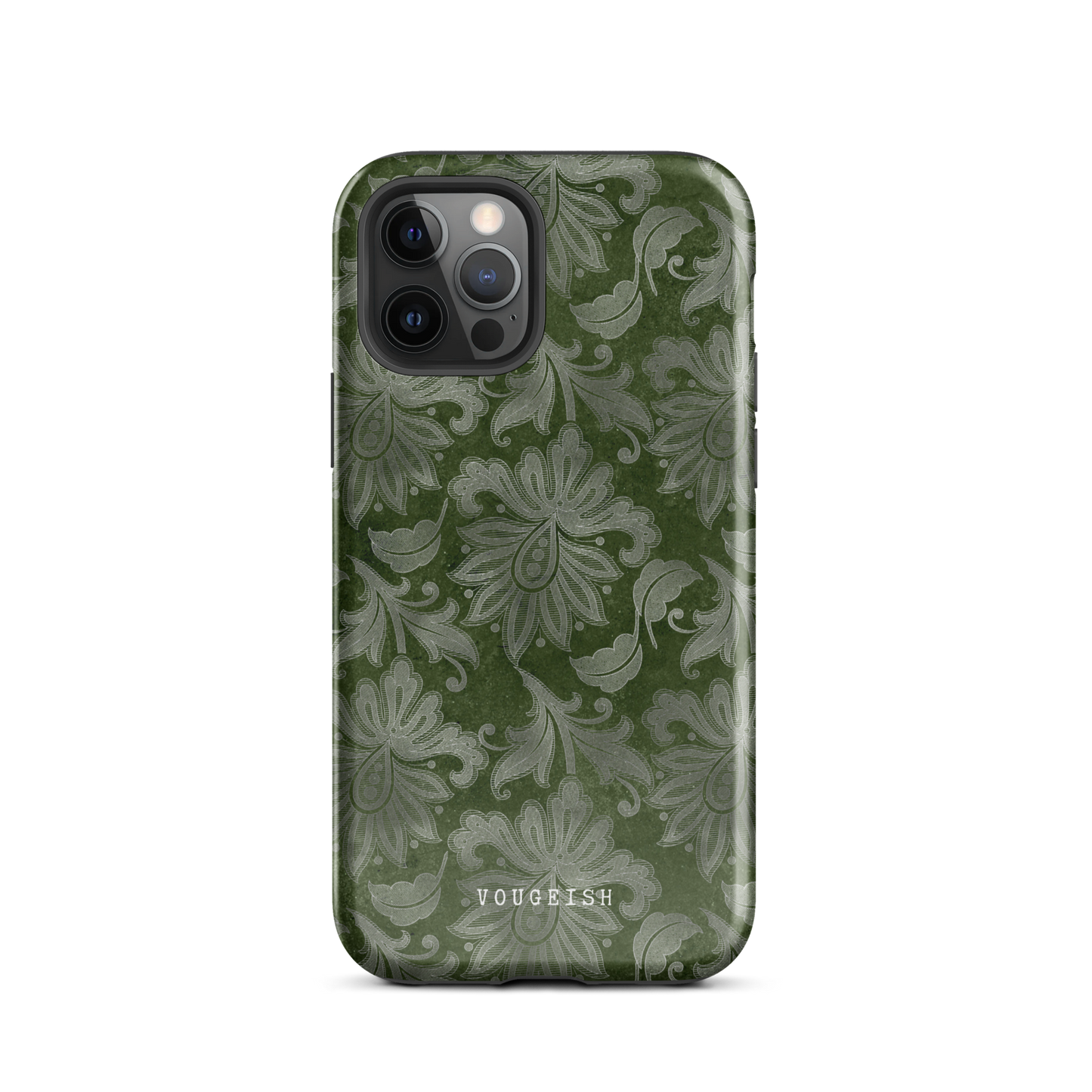 Dark Green Paisley | Protective Phone Case