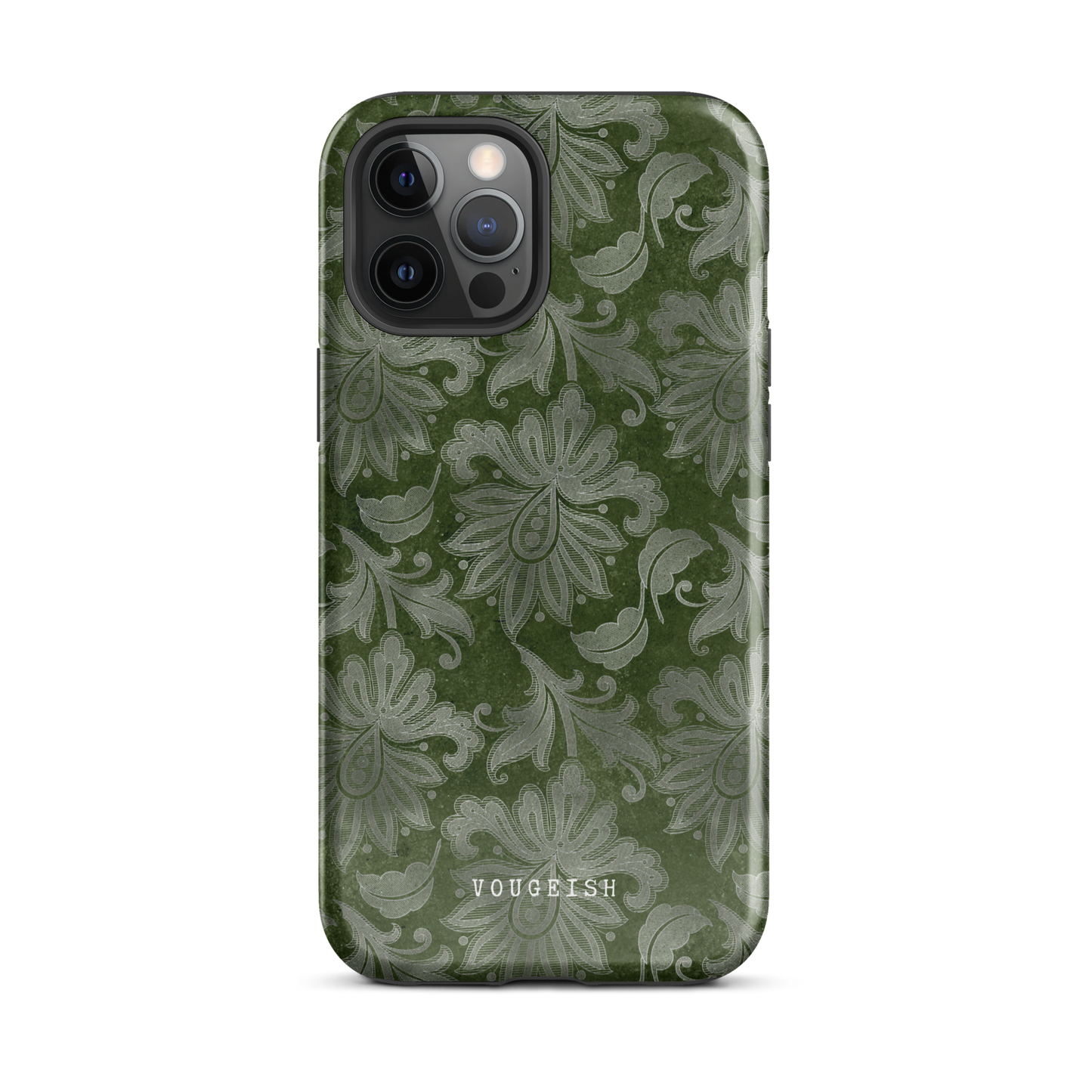 Dark Green Paisley | Protective Phone Case