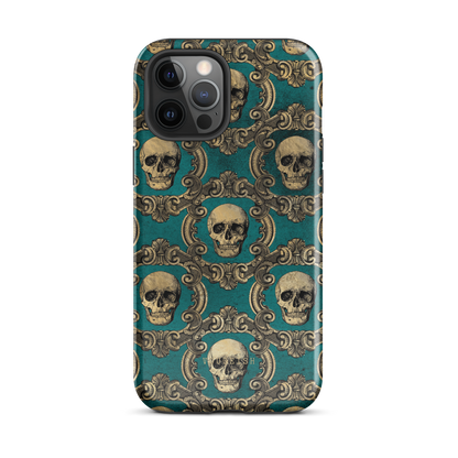 Golden Swirls and Skulls | Protective Phone Case