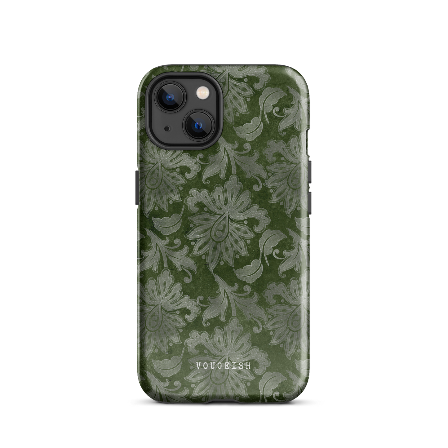 Dark Green Paisley | Protective Phone Case