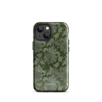 Dark Green Paisley | Protective Phone Case