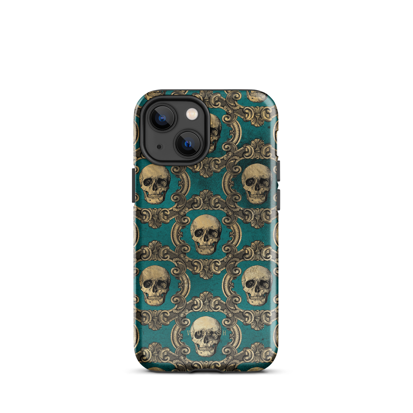 Golden Swirls and Skulls | Protective Phone Case