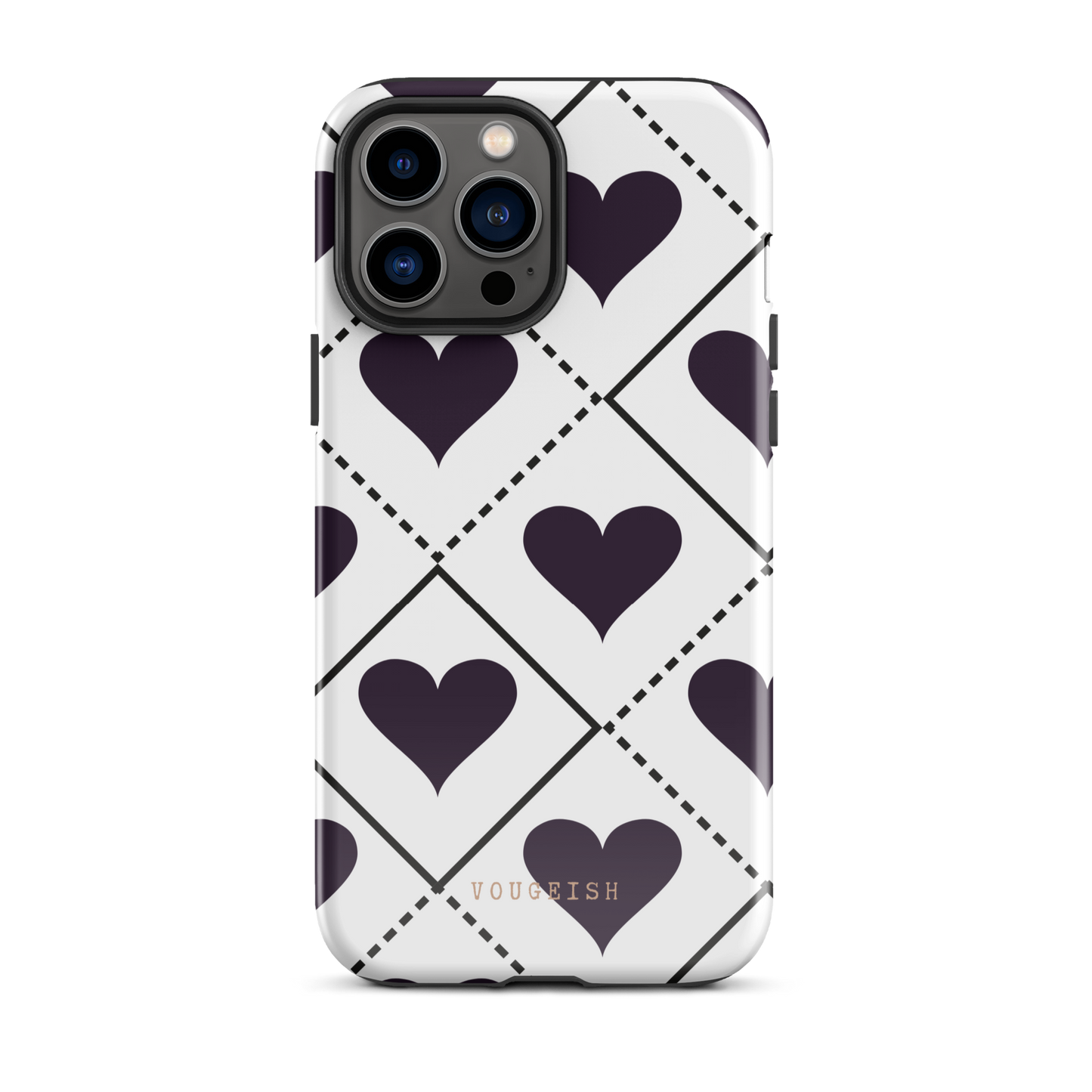 Black Heartbeat Protective Phone Case