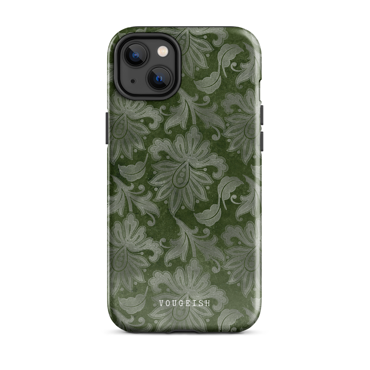 Dark Green Paisley | Protective Phone Case