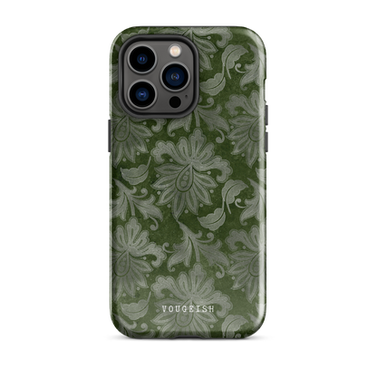 Dark Green Paisley | Protective Phone Case