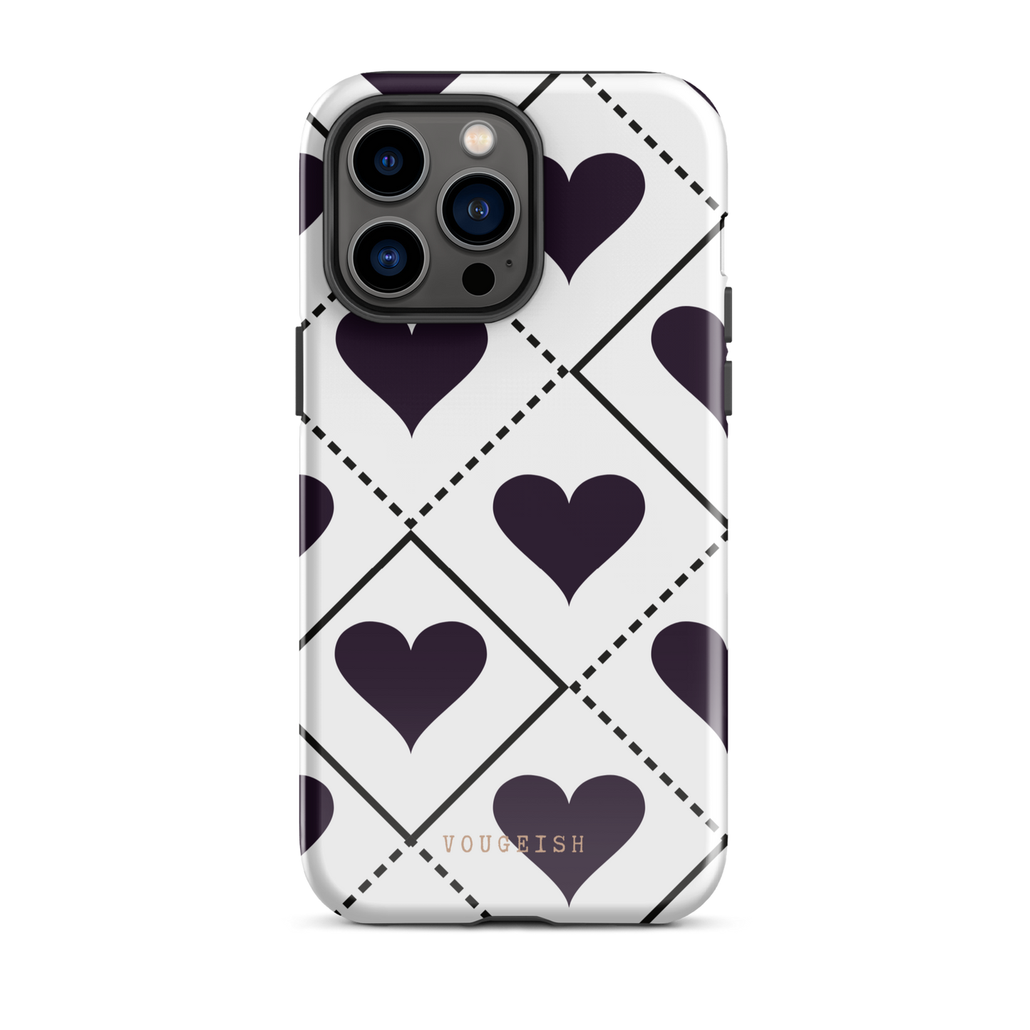 Black Heartbeat Protective Phone Case