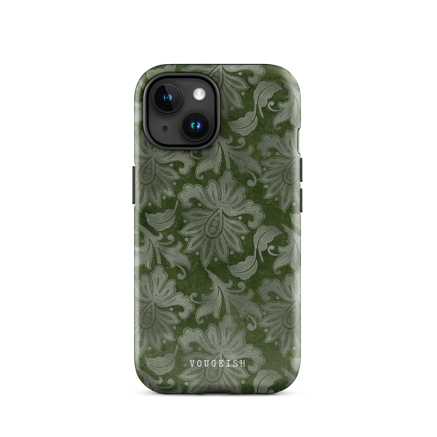 Dark Green Paisley | Protective Phone Case