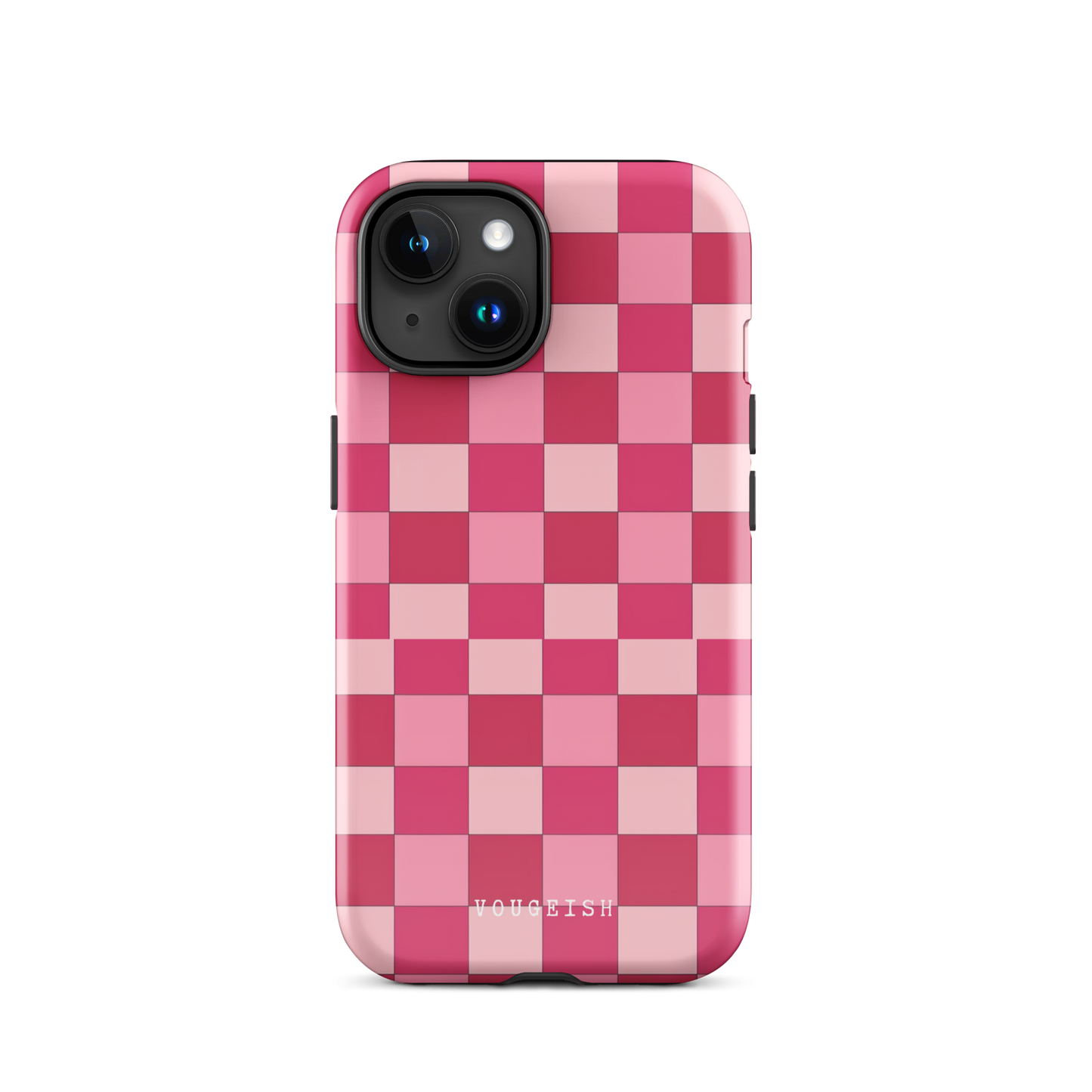 Cherry Checkmate Elegance | Protective Phone Case