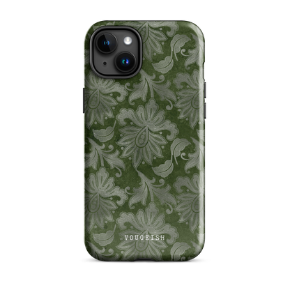 Dark Green Paisley | Protective Phone Case