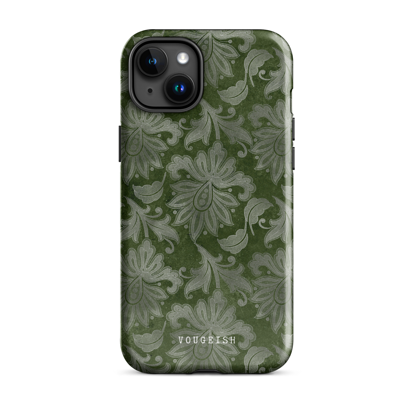 Dark Green Paisley | Protective Phone Case