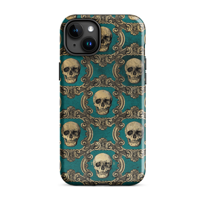 Golden Swirls and Skulls | Protective Phone Case