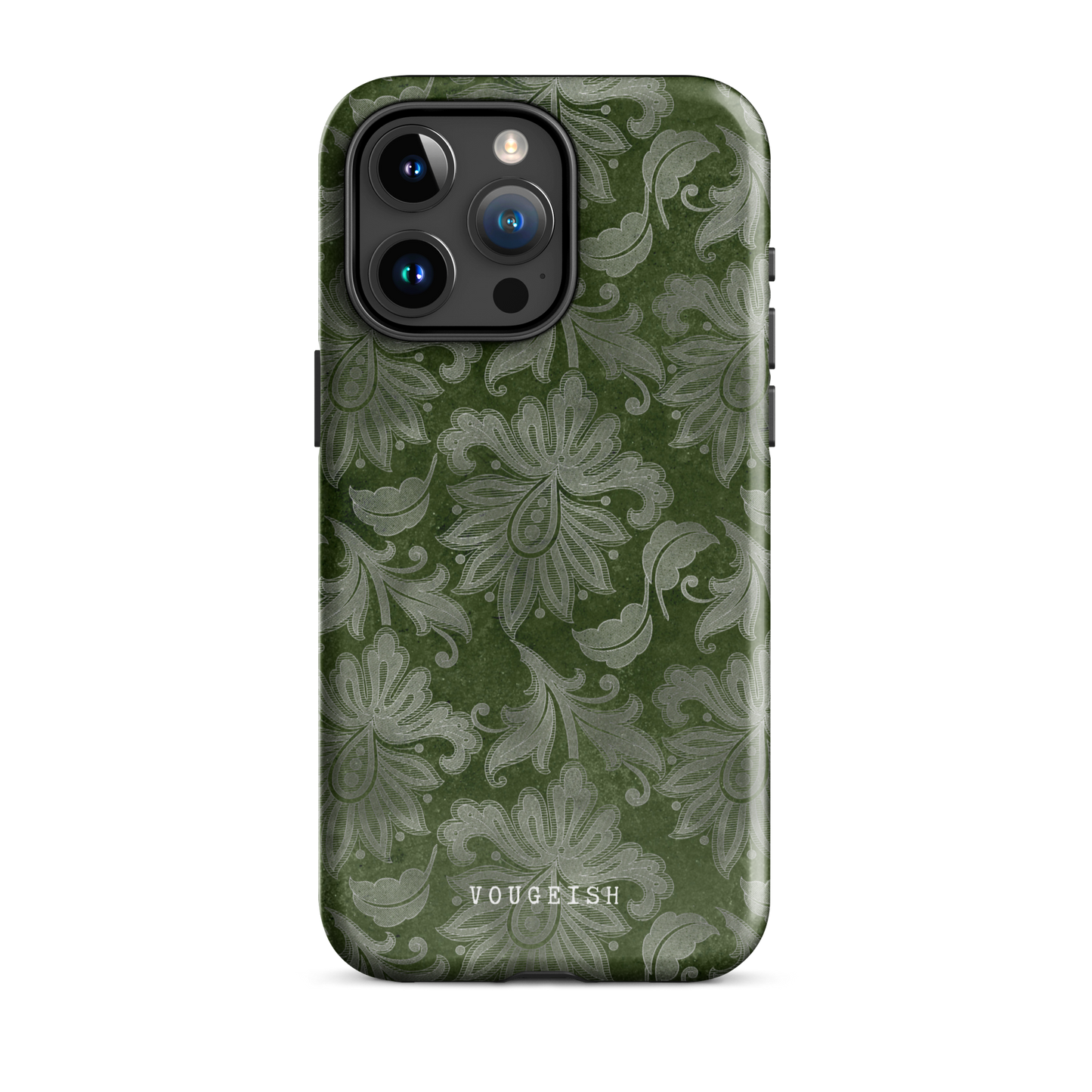 Dark Green Paisley | Protective Phone Case