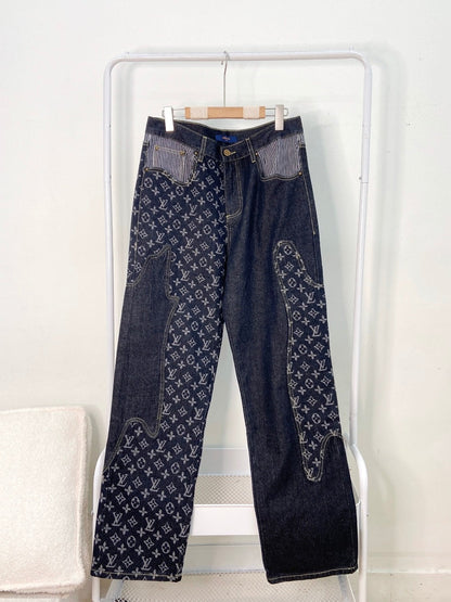 0717 Cargo functional denim pants