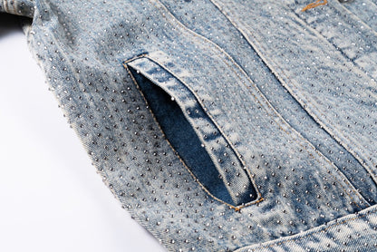 0717 New heavy craft whole pressed drill denim jacket