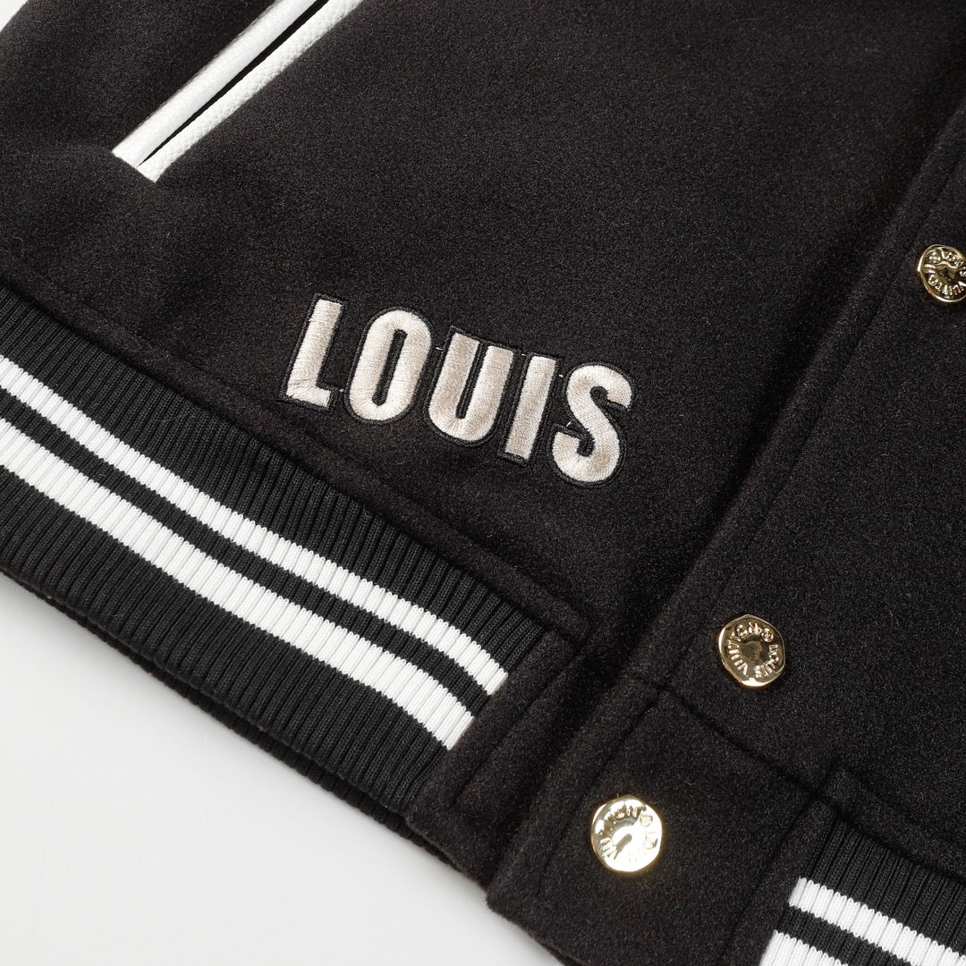 Letter Embroidered Baseball Jacket