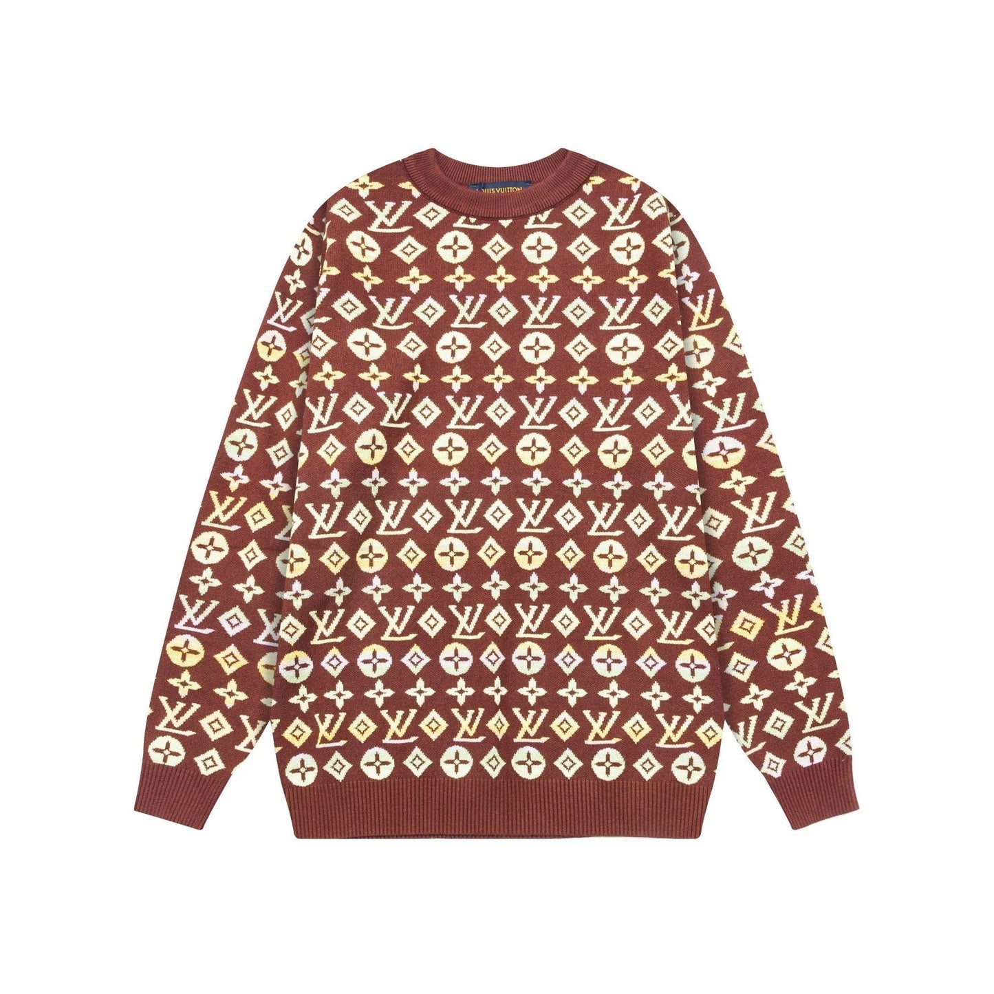 All Over Print Crew Neck Sweater