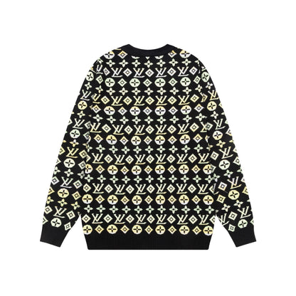 All Over Print Crew Neck Sweater