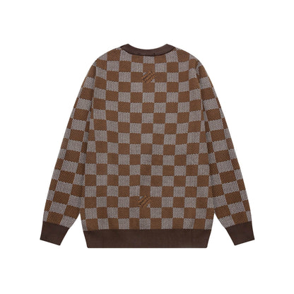 Checkerboard Jacquard Sweater