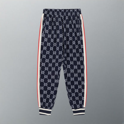 Classic jacquard print trousers