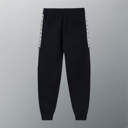 Contrast color 3D embroidery ten-panel trousers