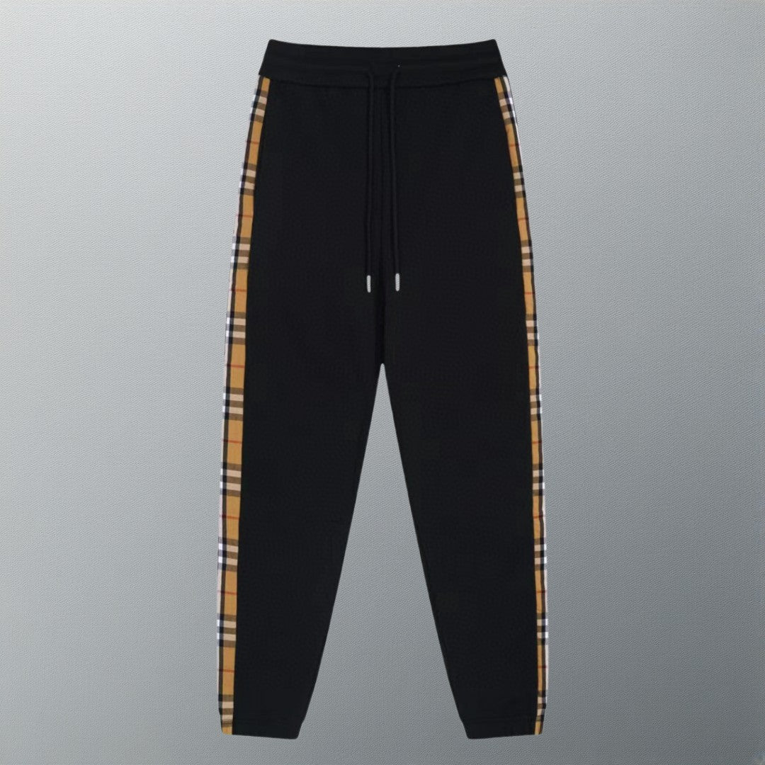 Classic plaid colorblock casual trousers