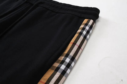 Classic plaid colorblock casual trousers