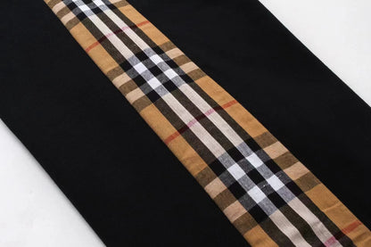 Classic plaid colorblock casual trousers