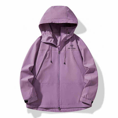 Hooded Jacket with Three-Dimensional Pockets