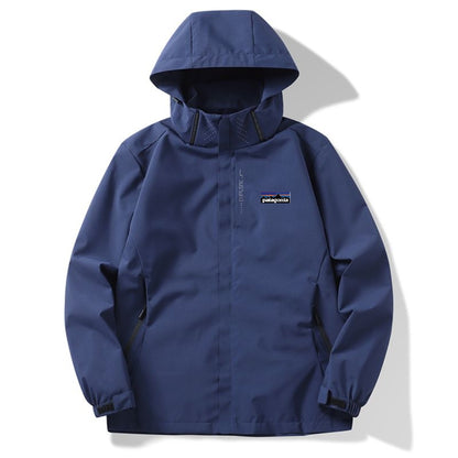 Hooded outdoor sports soft shell windbreaker jacket