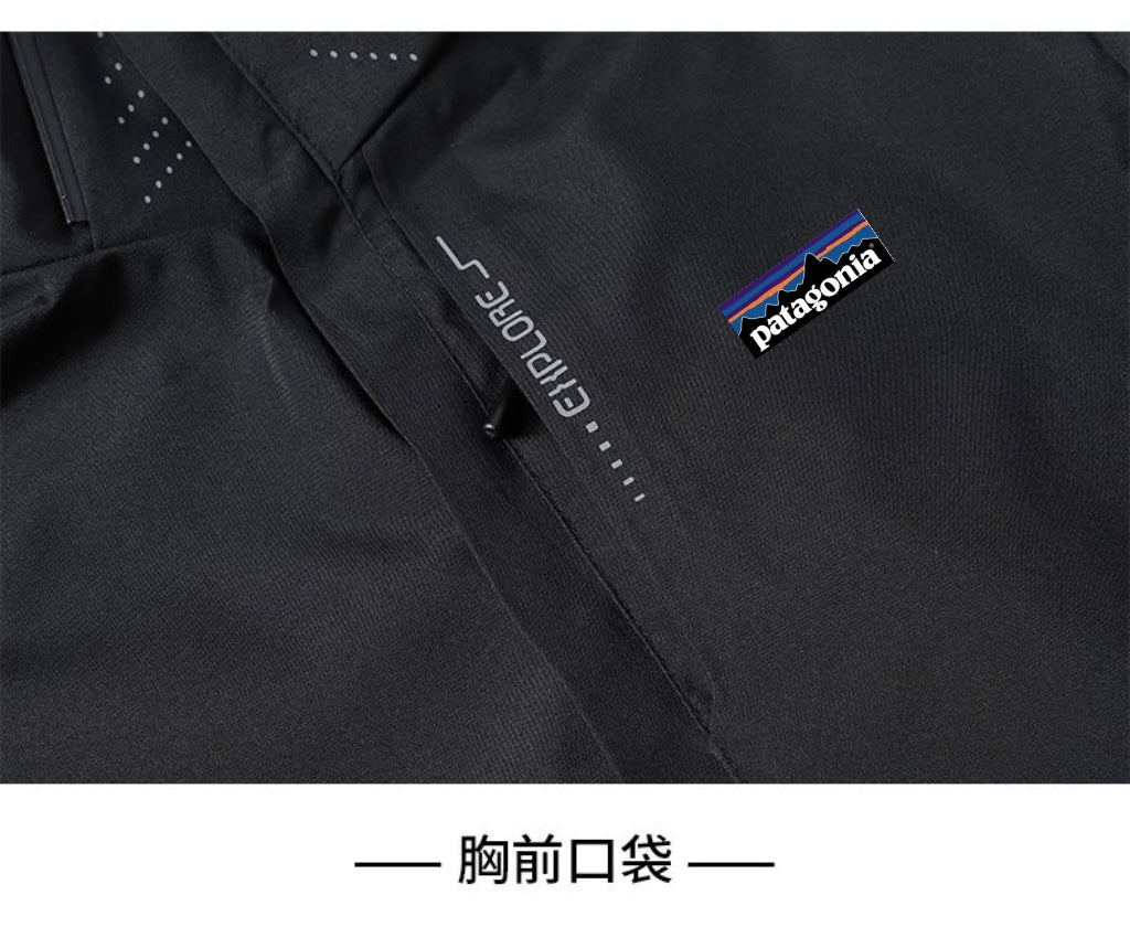 Hooded outdoor sports soft shell windbreaker jacket