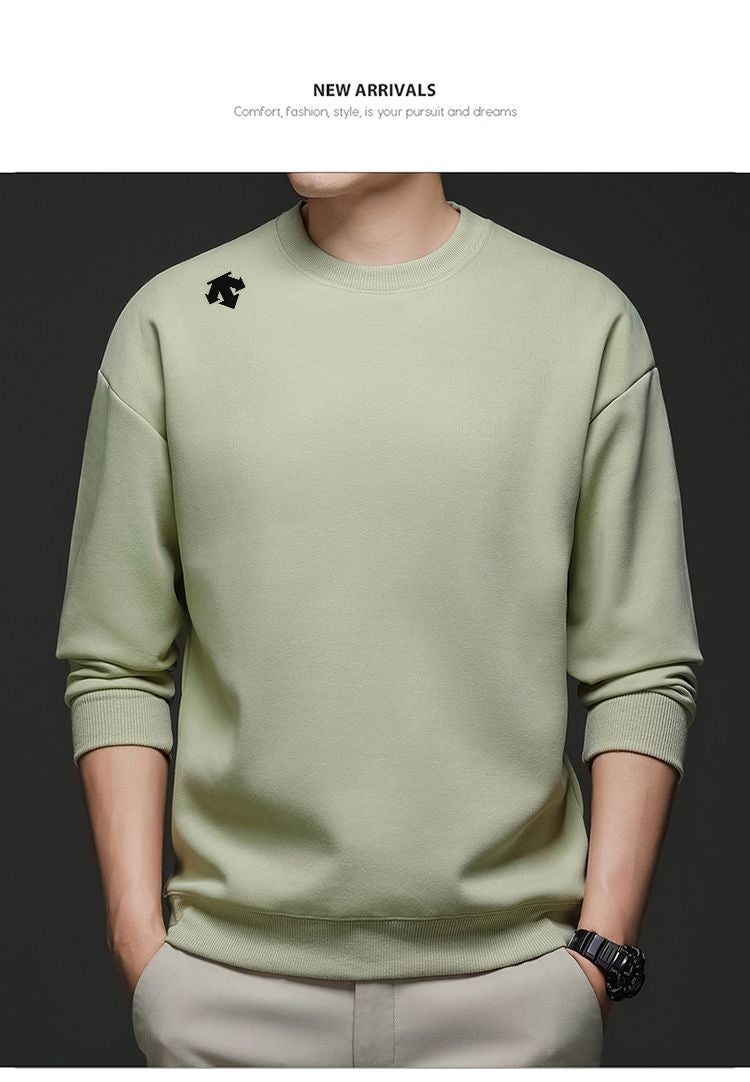 Silicone 3D crew neck drop shoulder sweatshirt