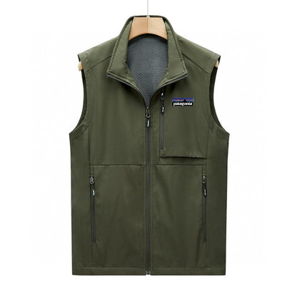 New men's spring and autumn stand collar soft shell windproof and waterproof vest