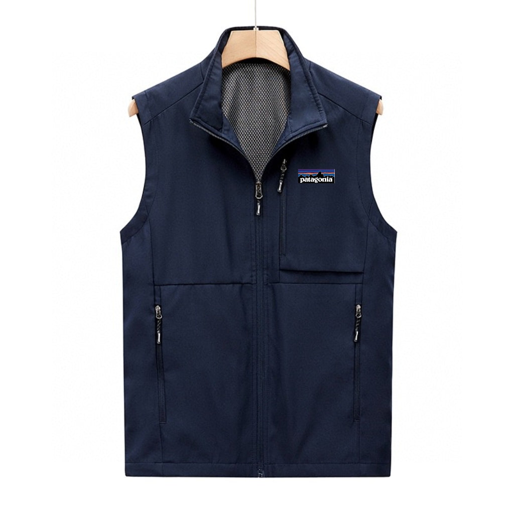 New men's spring and autumn stand collar soft shell windproof and waterproof vest