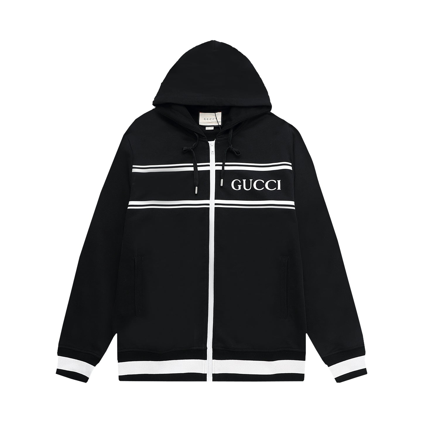 New embroidered 🪡 letter logo couple style zipper hooded jacket