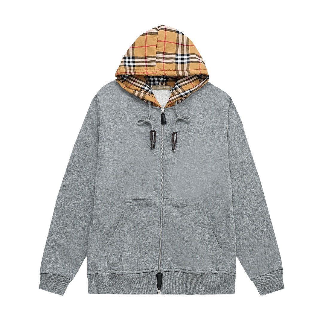 Classic sweater inner plaid hoodie