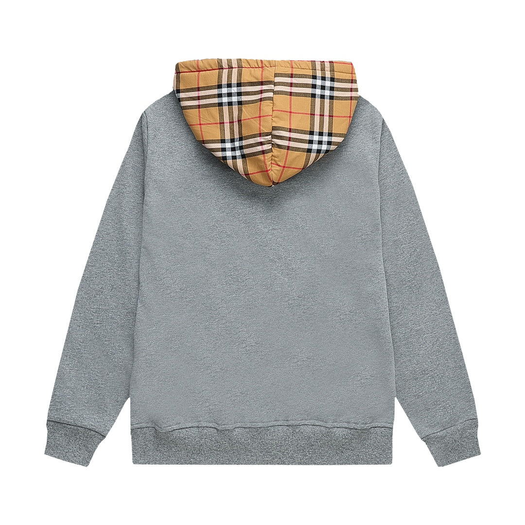 Classic sweater inner plaid hoodie